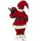 African American Animated and Musical Santa Claus with Candle Christmas Figure - 2'
